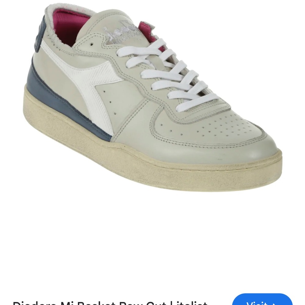 Diadora Mi Basket Row Cut - Casual Leather Sneakers